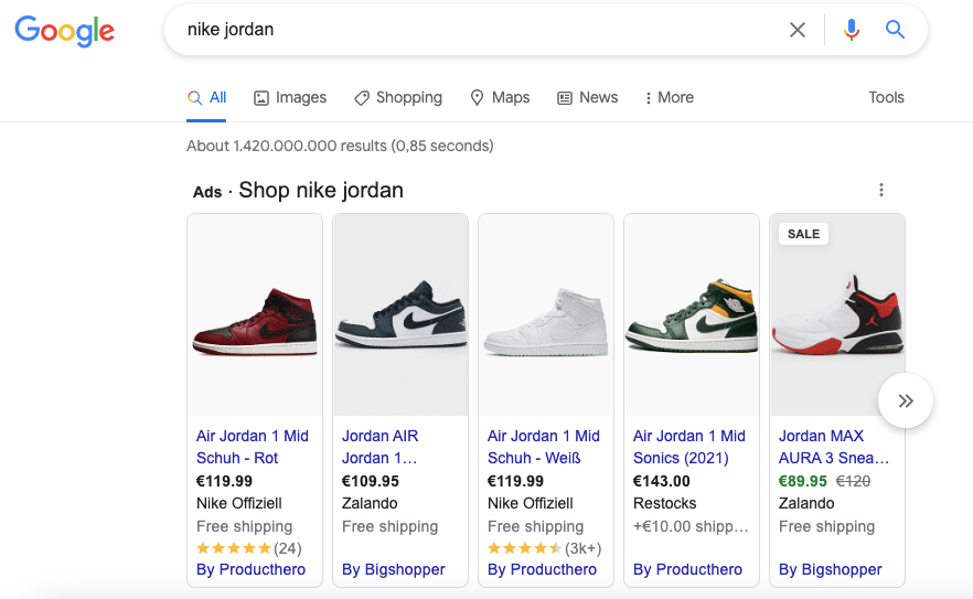 product data